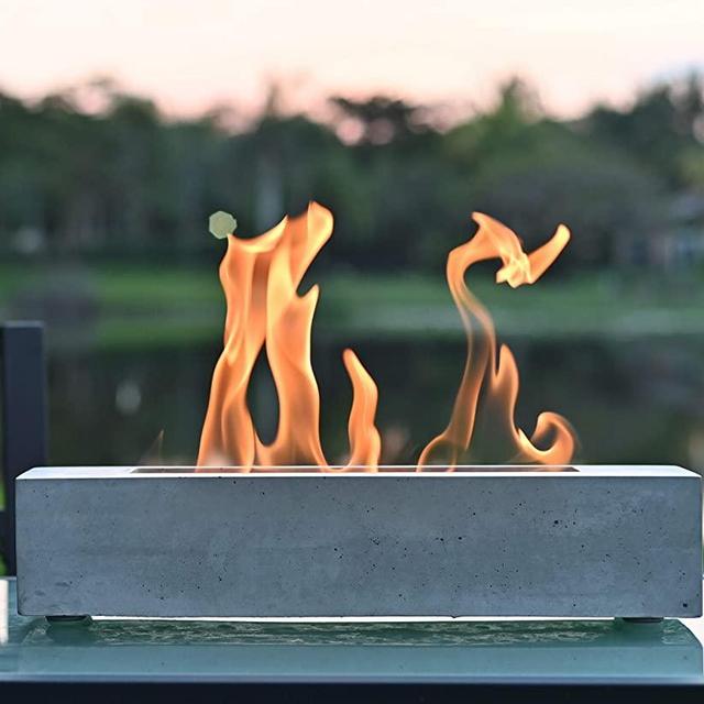 colsen Rectangular Tabletop Rubbing Alcohol Fireplace Indoor Outdoor Fire Pit Portable Fire Concrete Bowl Pot Fireplace