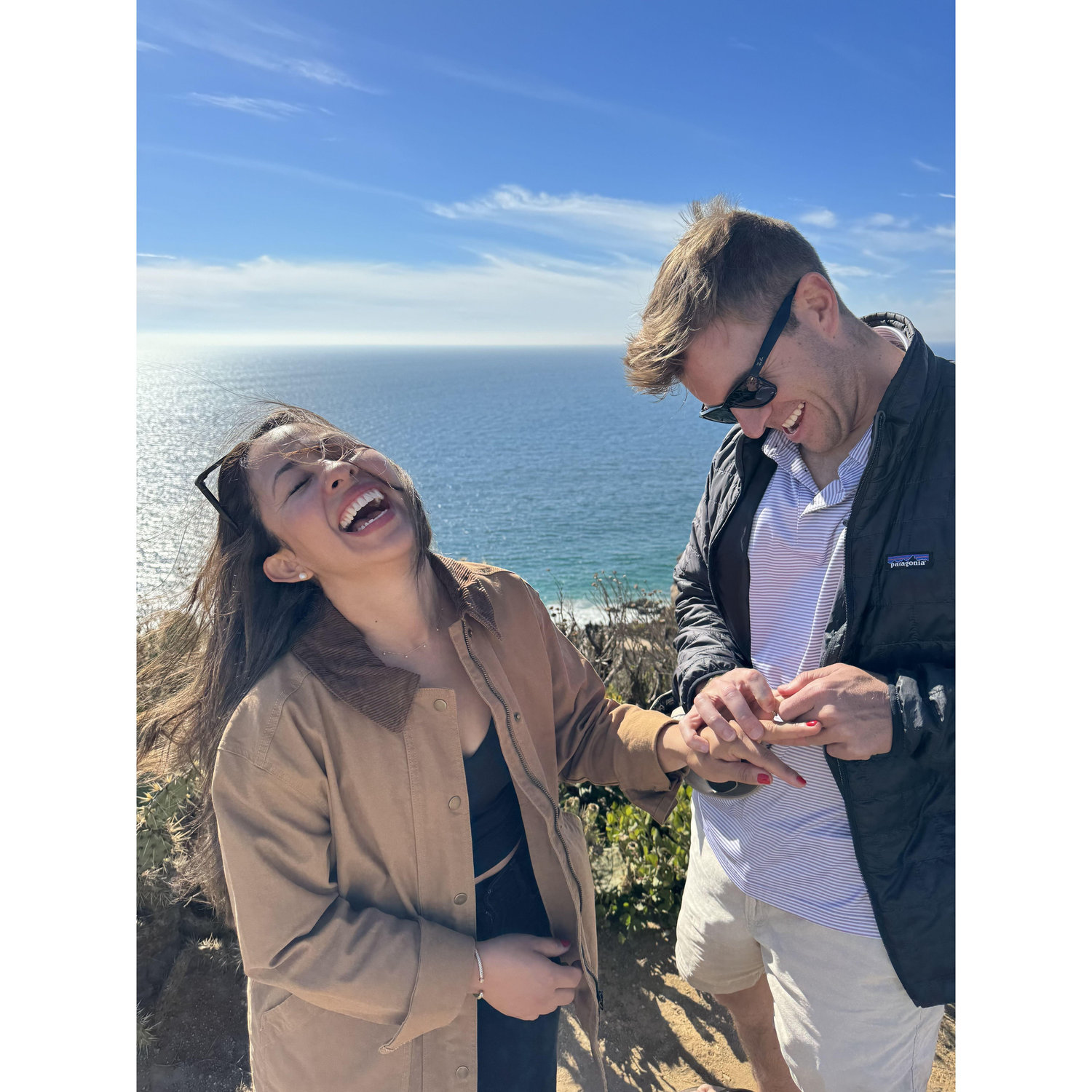 This was us re-doing our engagement since we missed the photographer in Big Sur :) We had another amazing photographer and friend capture this (Emmeline <3)
