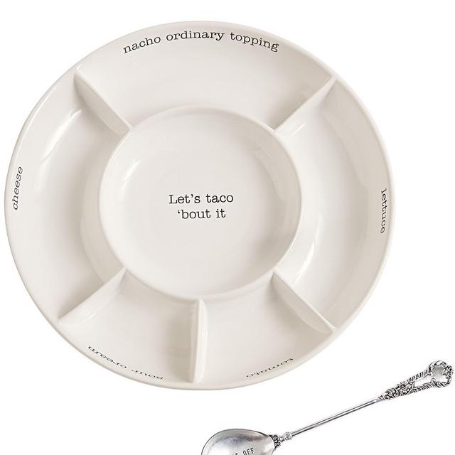 Mud PieCirca Ceramic 2-Piece Taco Bar Set