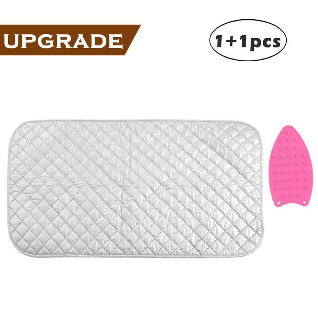 WLLIFE - Ironing Mat, Portable Travel Ironing Blanket, Thickened Heat Resistant Ironing Pad Cover for Washer, Dryer, Table Top, Countertop, Small Ironing Board, Gift Silicone Iron Rest Pad (19×33 inches)