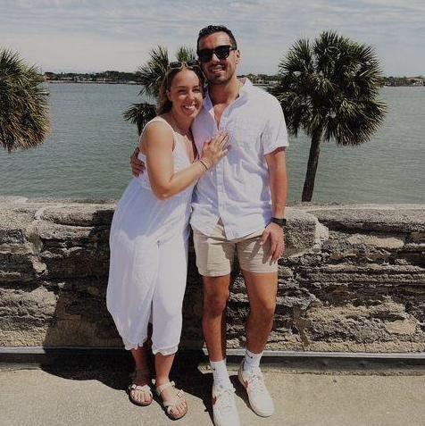 While this photo may look like a cute moment, this is from the dreaded sunburn event referenced in our love story. That didn't stop us from having a good time though.