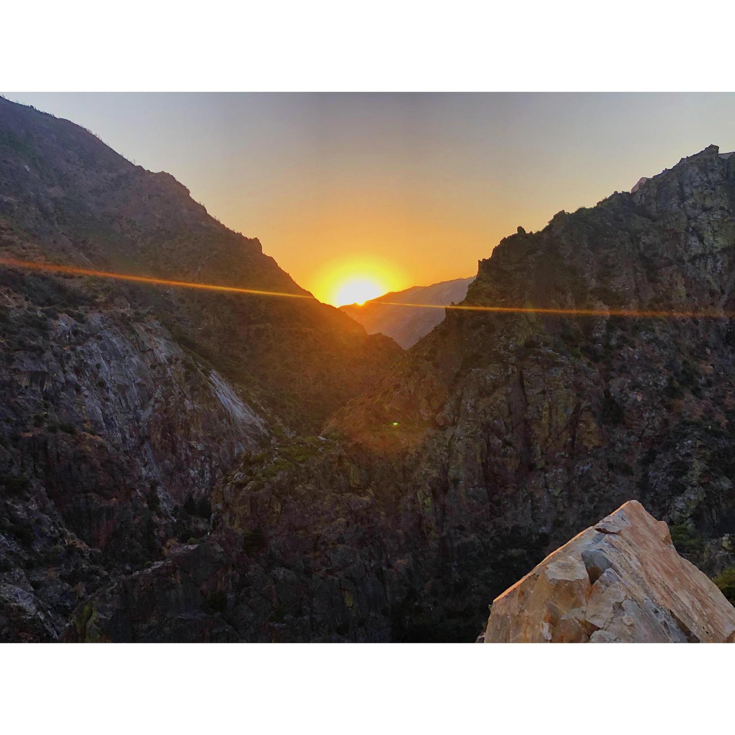 sunset in kings canyon, where we had our second date ever