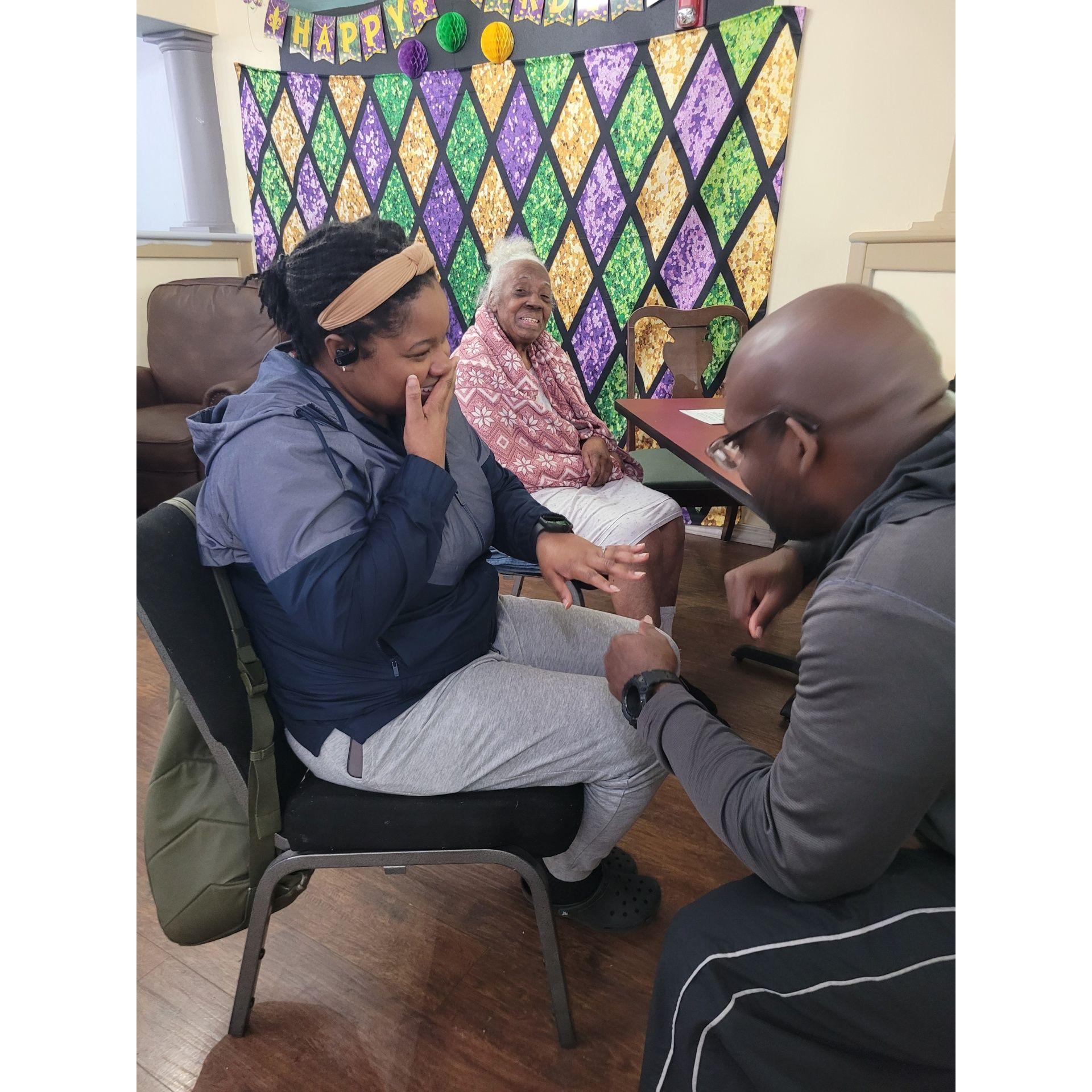 We reenacted the proposal for Granny Claudia, it made her day!