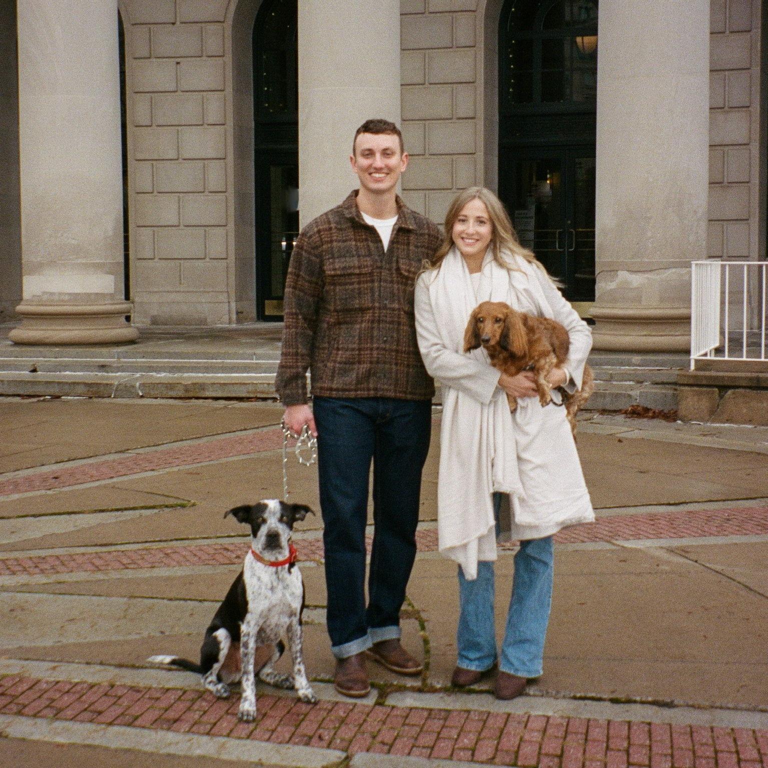 Brought the pups to take some engagement pictures with
