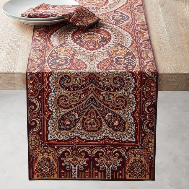Paisley Table Runner, Red