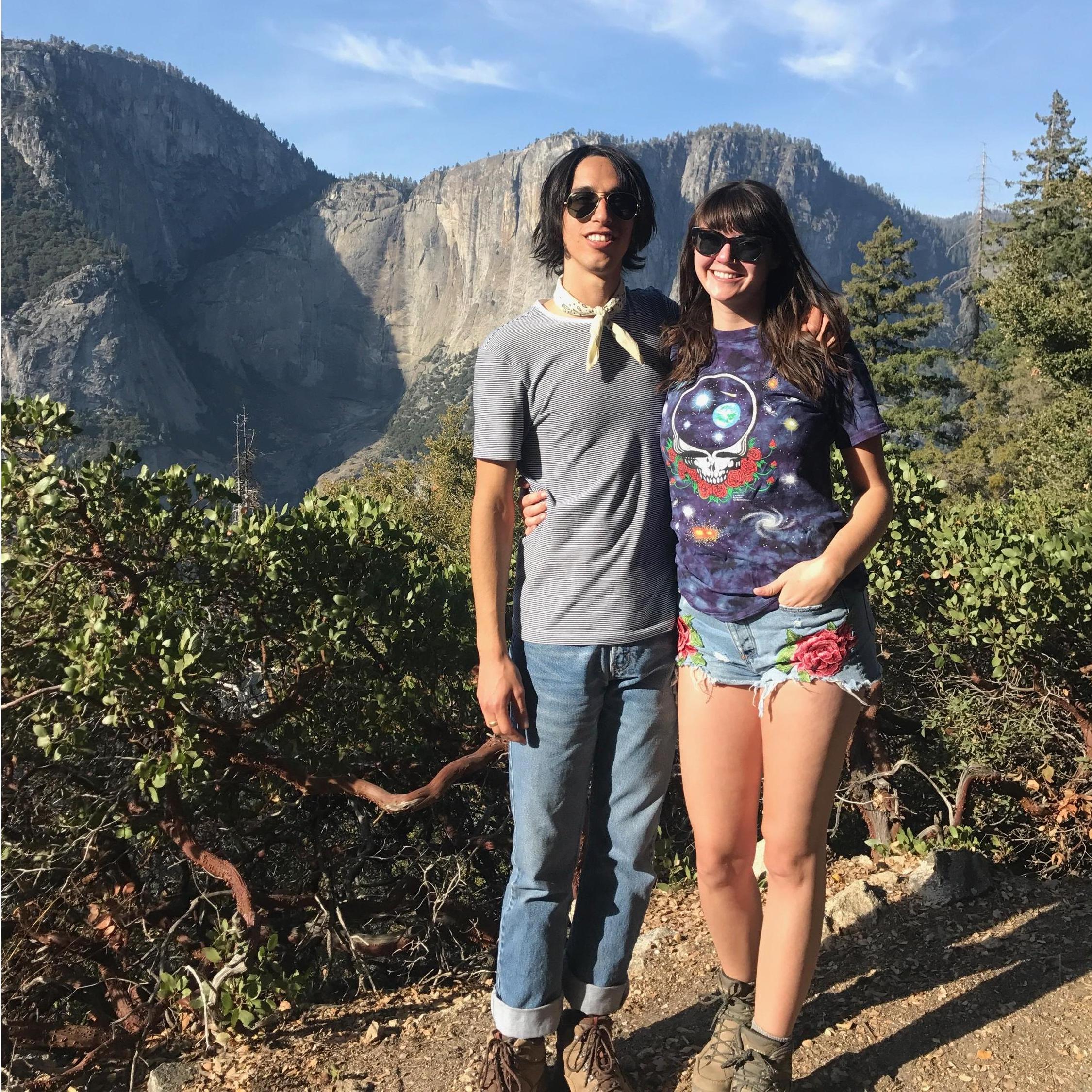 hiking up to Glacier Point, Yosemite, CA.