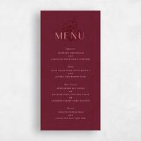Red Wedding Menu - Oriabel
