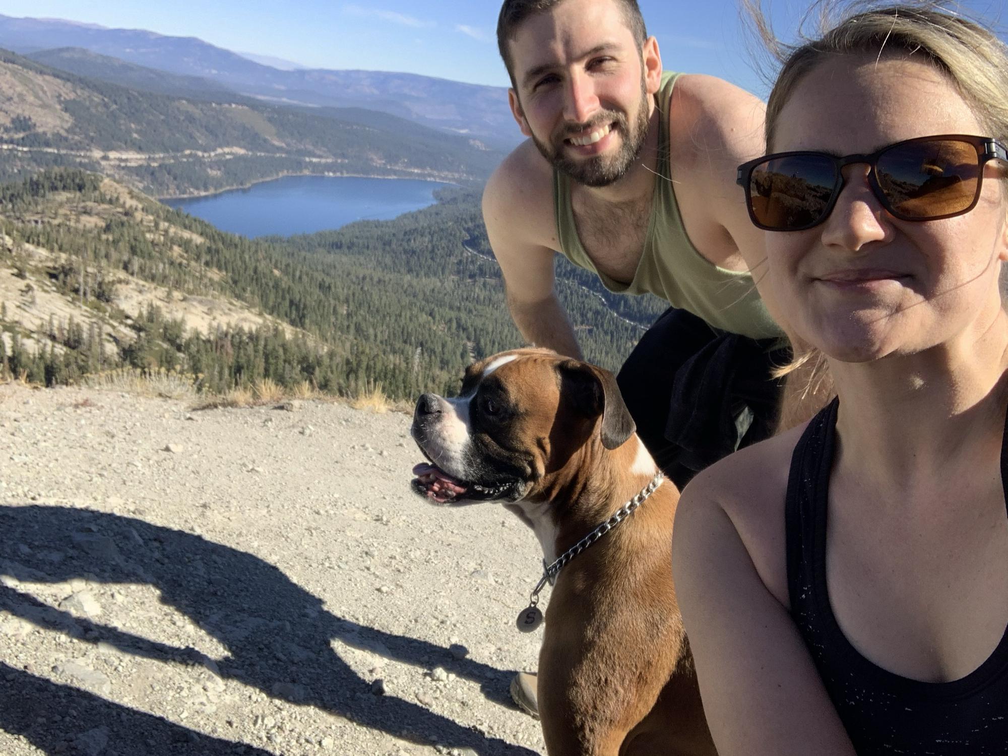 Hiking the Sugar Bowl to Squaw Valley trek with Duke.