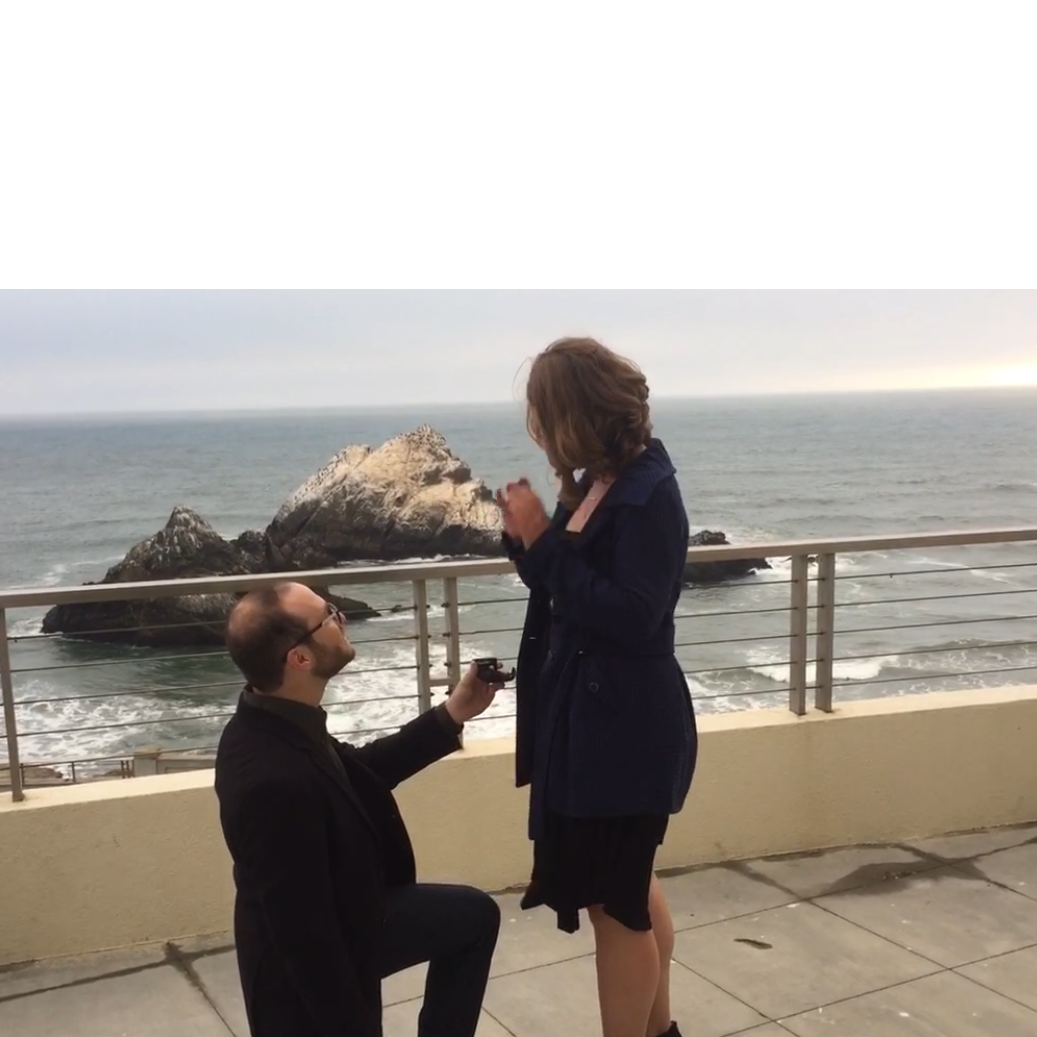 The proposal at the Cliffhouse!
