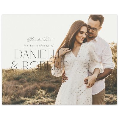 Dark Charcoal, Grey Wedding Digital Save the Date - Orvieto Landscape