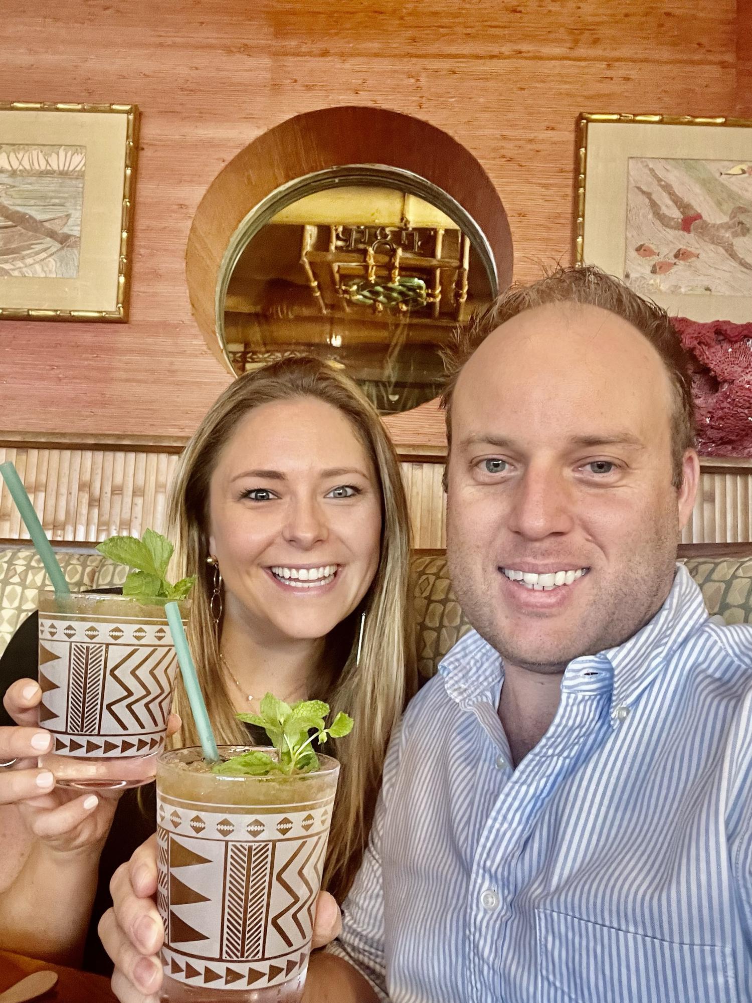 SEPTEMBER 2022. Trader Vic’s after our first meeting with Pastor Peter. Dustin's first Mai Tai Ole Way.