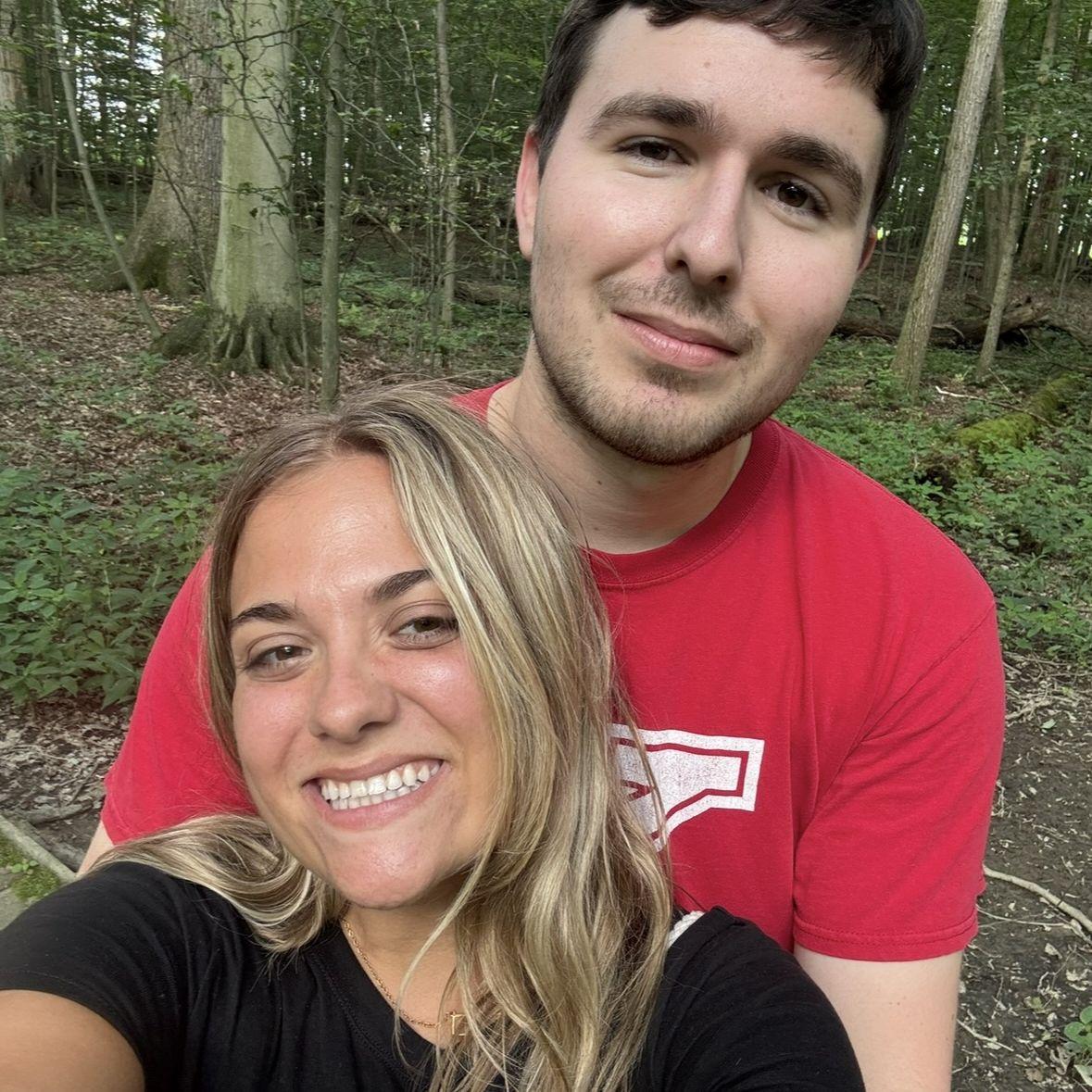 Adam & I on a hike.