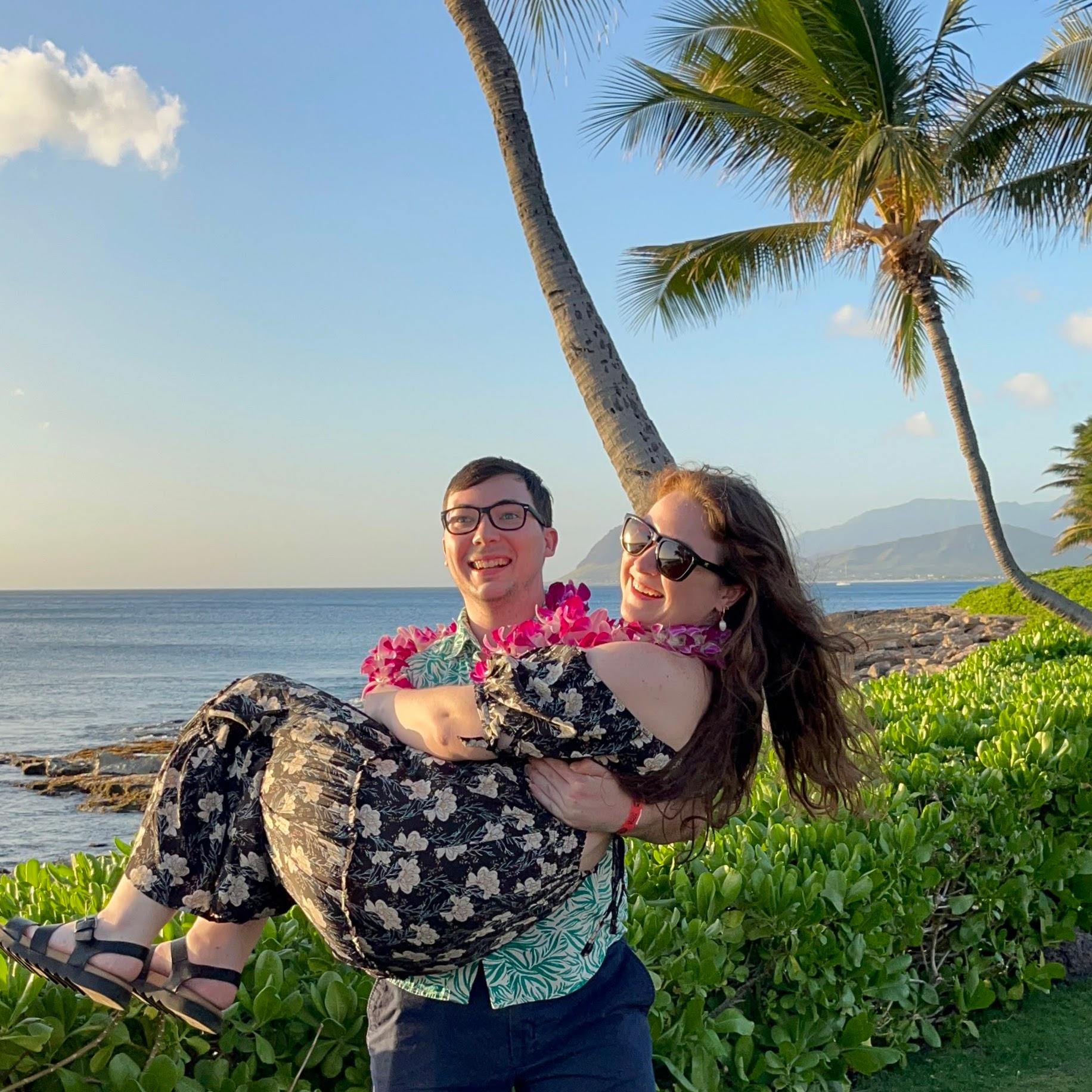 At 25, visiting Oahu with Emily's family
