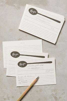 Rifle Paper Co. Soup Spoon Recipe Cards from Anthropologie