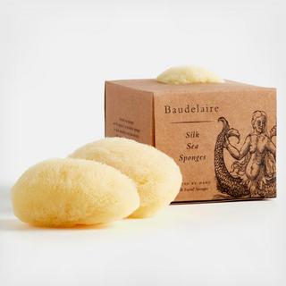 Silk Sea Sponge, Set of 2