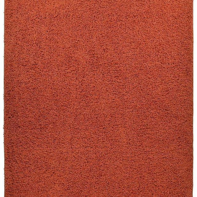 Shaggy Collection Solid Color Shag Area Rugs (Burnt Orange, 6'7"x9'6") (4097)