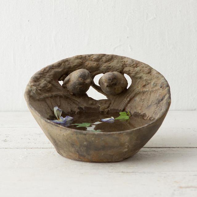Aged Iron Bird Feeder