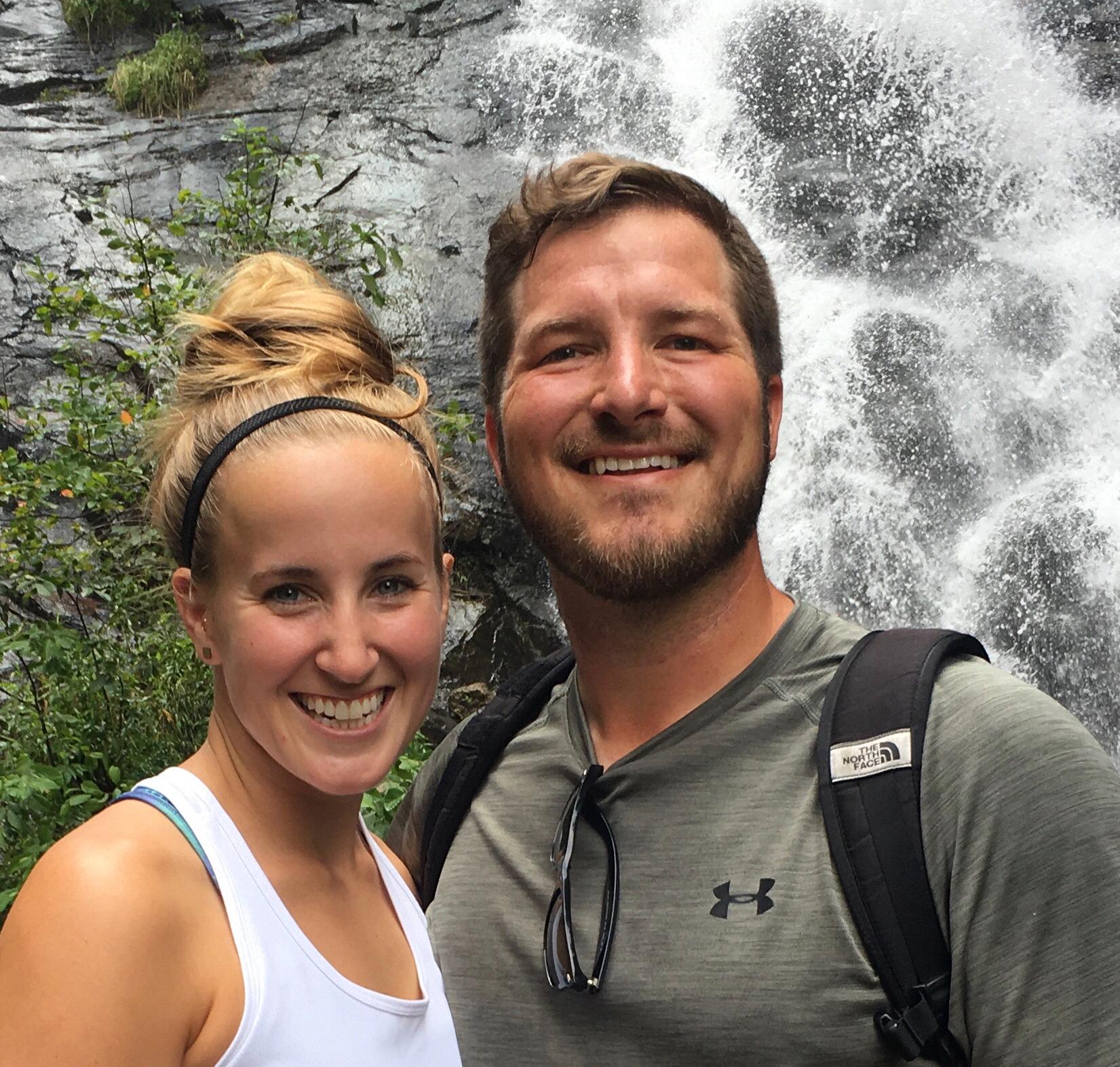Hiking Amicalola Falls in North Georgia.