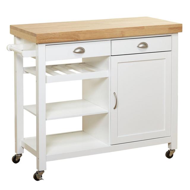 Nathaly 41.5'' Kitchen Cart with Locking Wheels