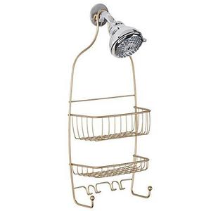 InterDesign Raphael Bathroom Shower Caddy, Regular - Pearl Gold