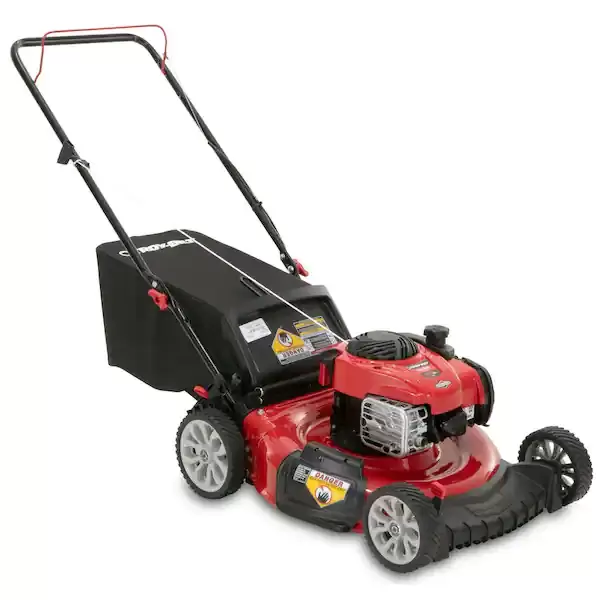 21 in. 140 cc Briggs and Stratton Gas Walk Behind Push Mower with Rear Bag and Mulching Kit and Side Discharge Included