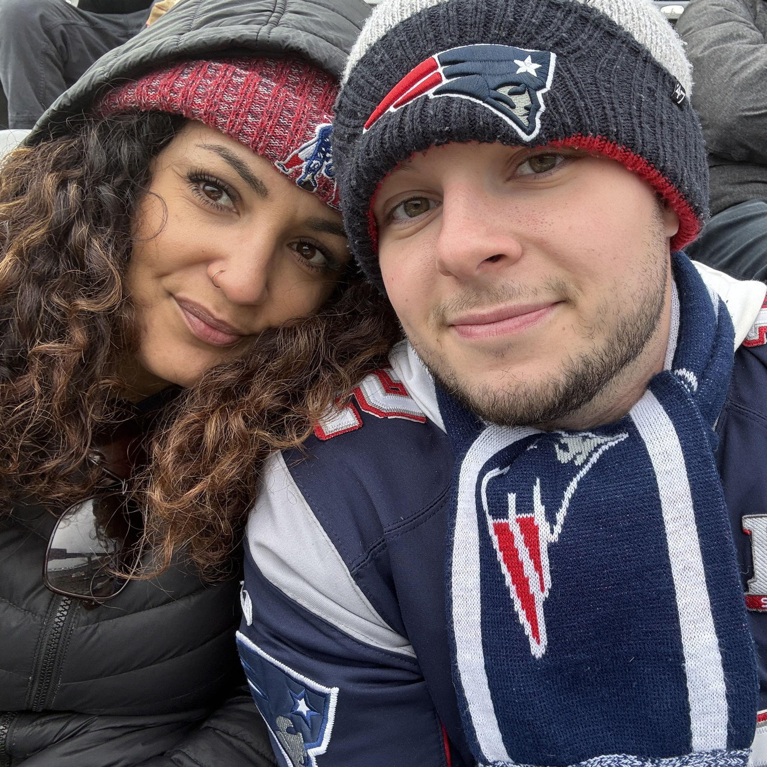 Christian is a huge NE Patriots fan - so he took Sarina to her first ever NFL game to see the Pats play & win!