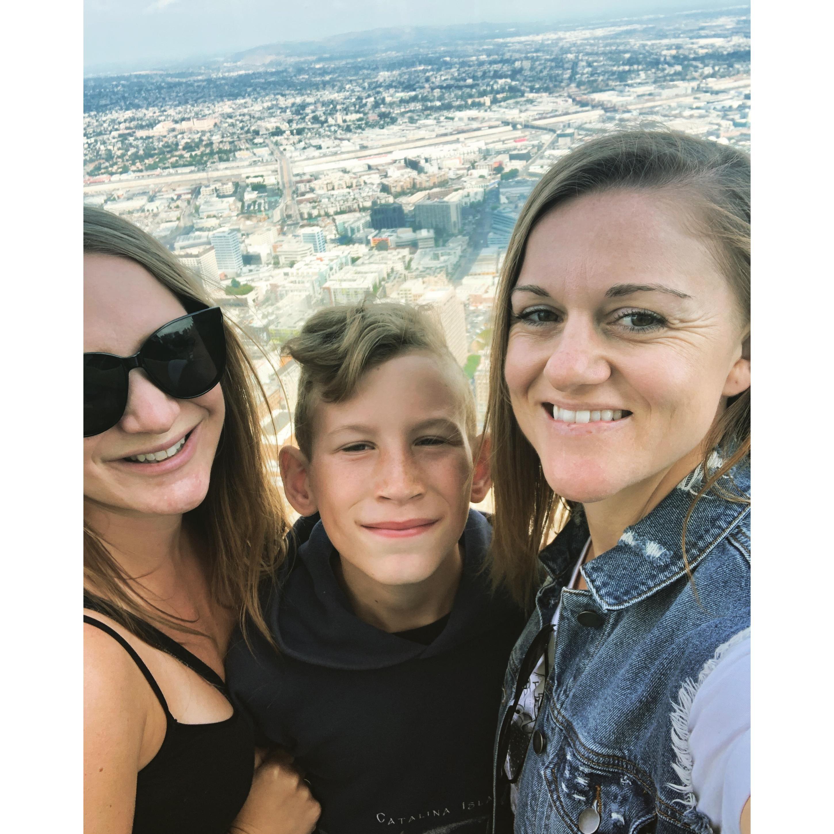 Fun family day trip to LA. Look at that view!