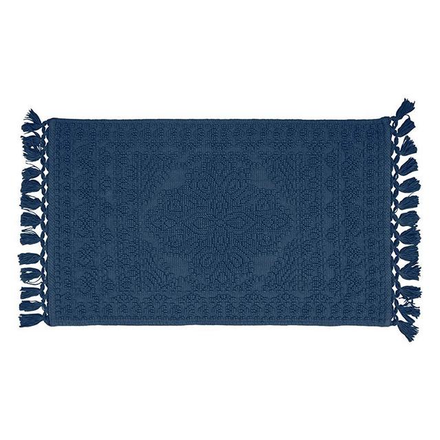 French Connection Bath Rugs, 17 in. x 24 in, Navy