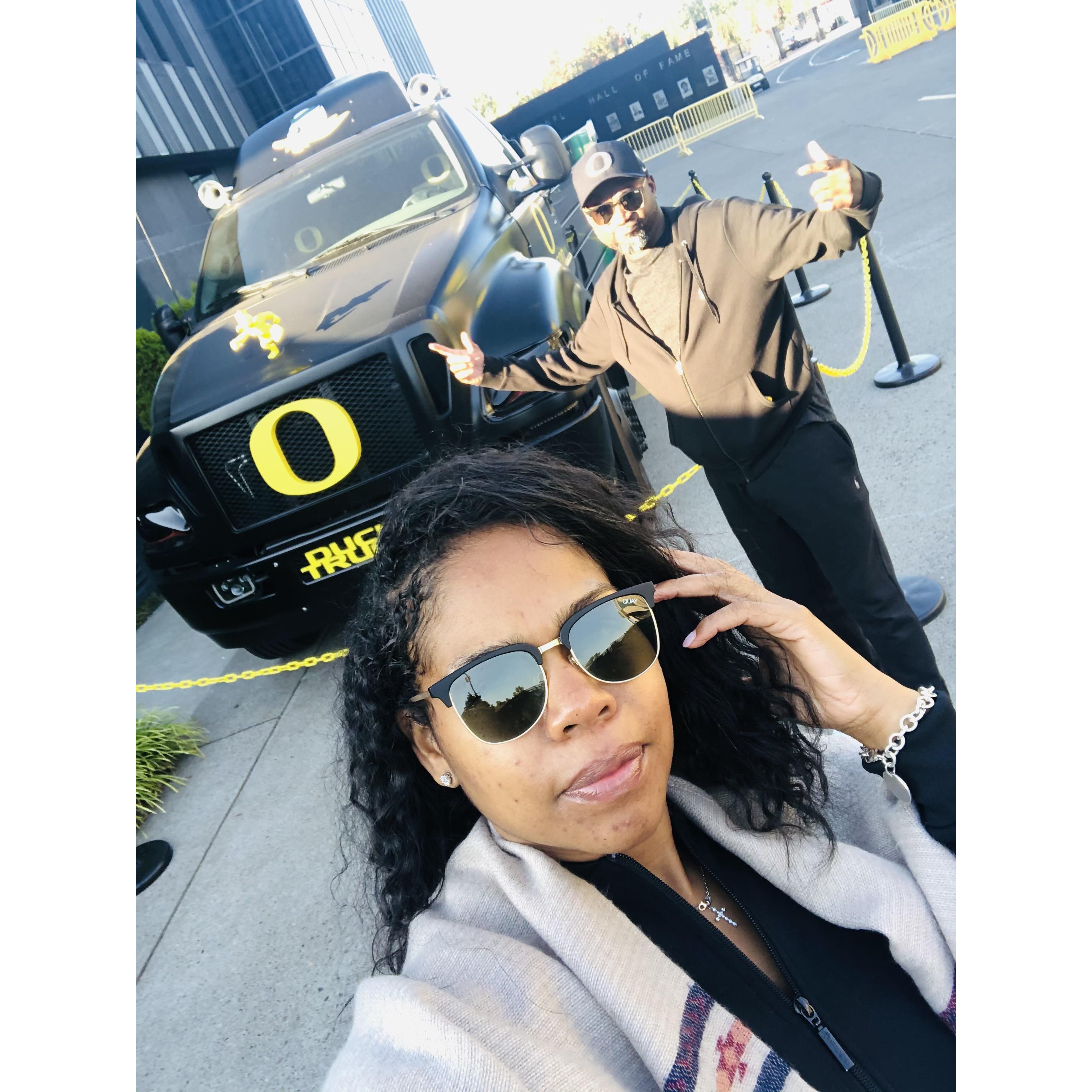 Quick day trip out to Oregon for a game. J loves football...in case you didn't know!