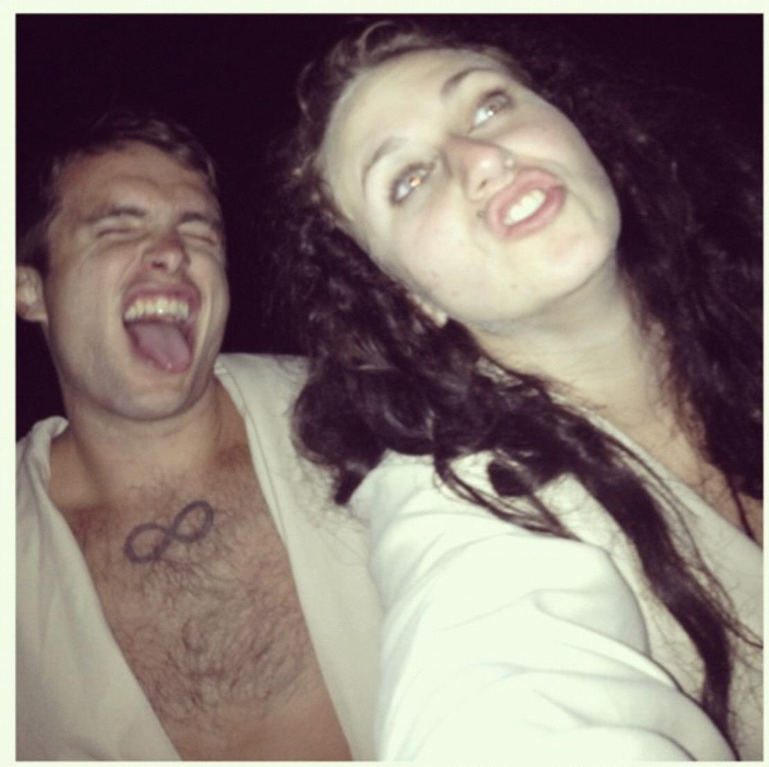 2013- the night we drank bottles of champagne on the shore in Half Moon Bay (ft. Cypress Inn Robes)