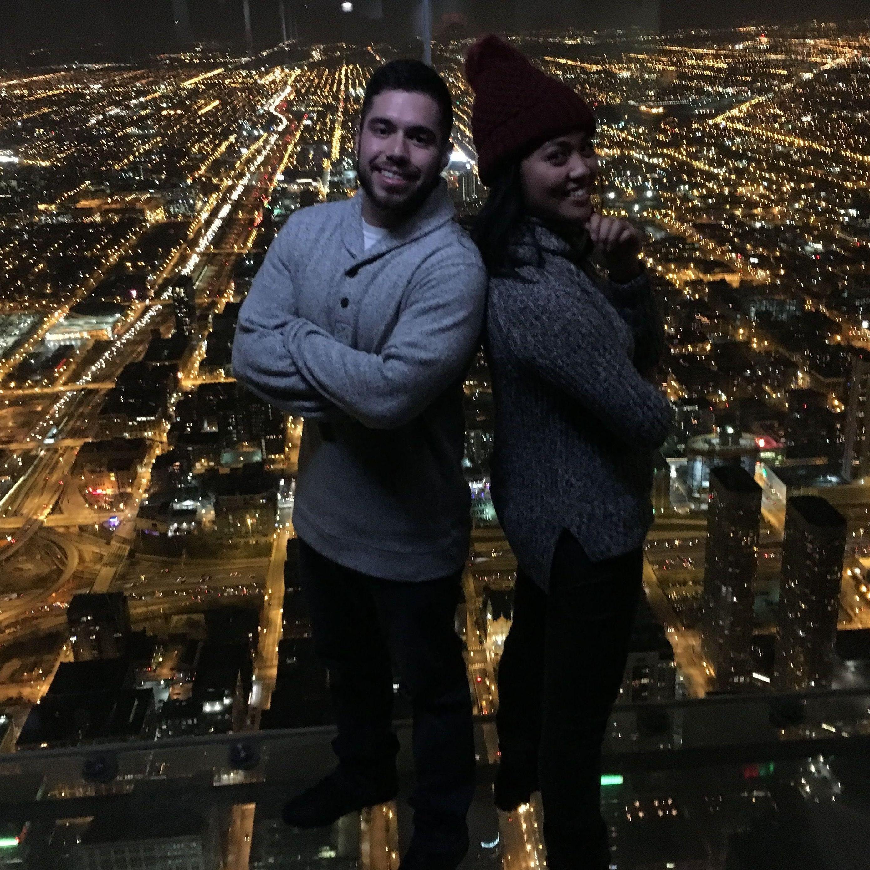 Our bestie pose at Skydeck Chicago
