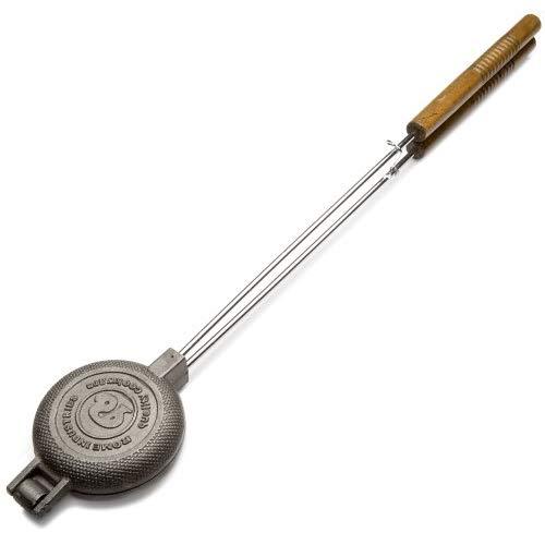 Rome's 1805 Round Pie Iron with Steel and Wood Handles