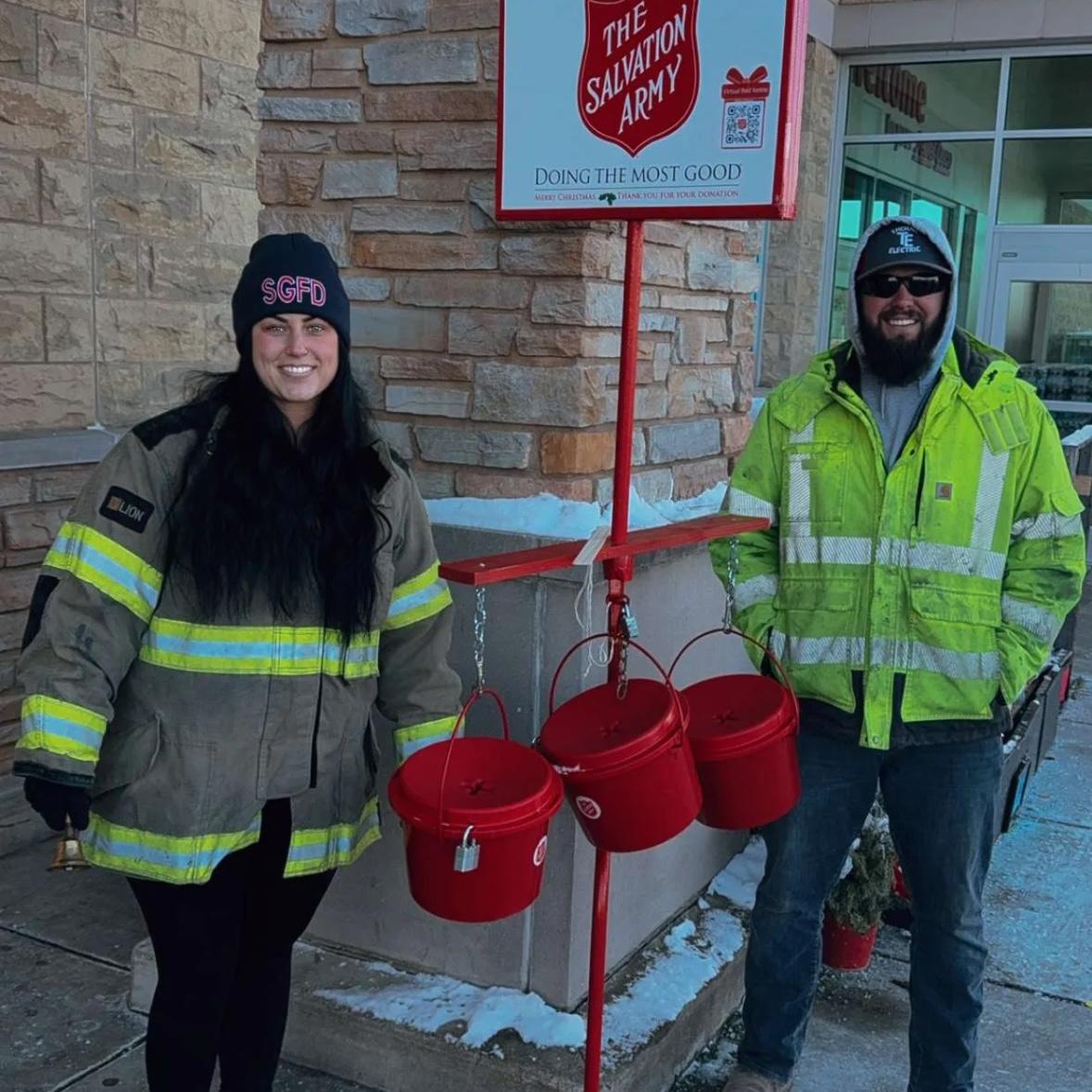 When Kristy forced Jarod to stand in negative temperatures with her so they could volunteer for her FD, he was thrilled!