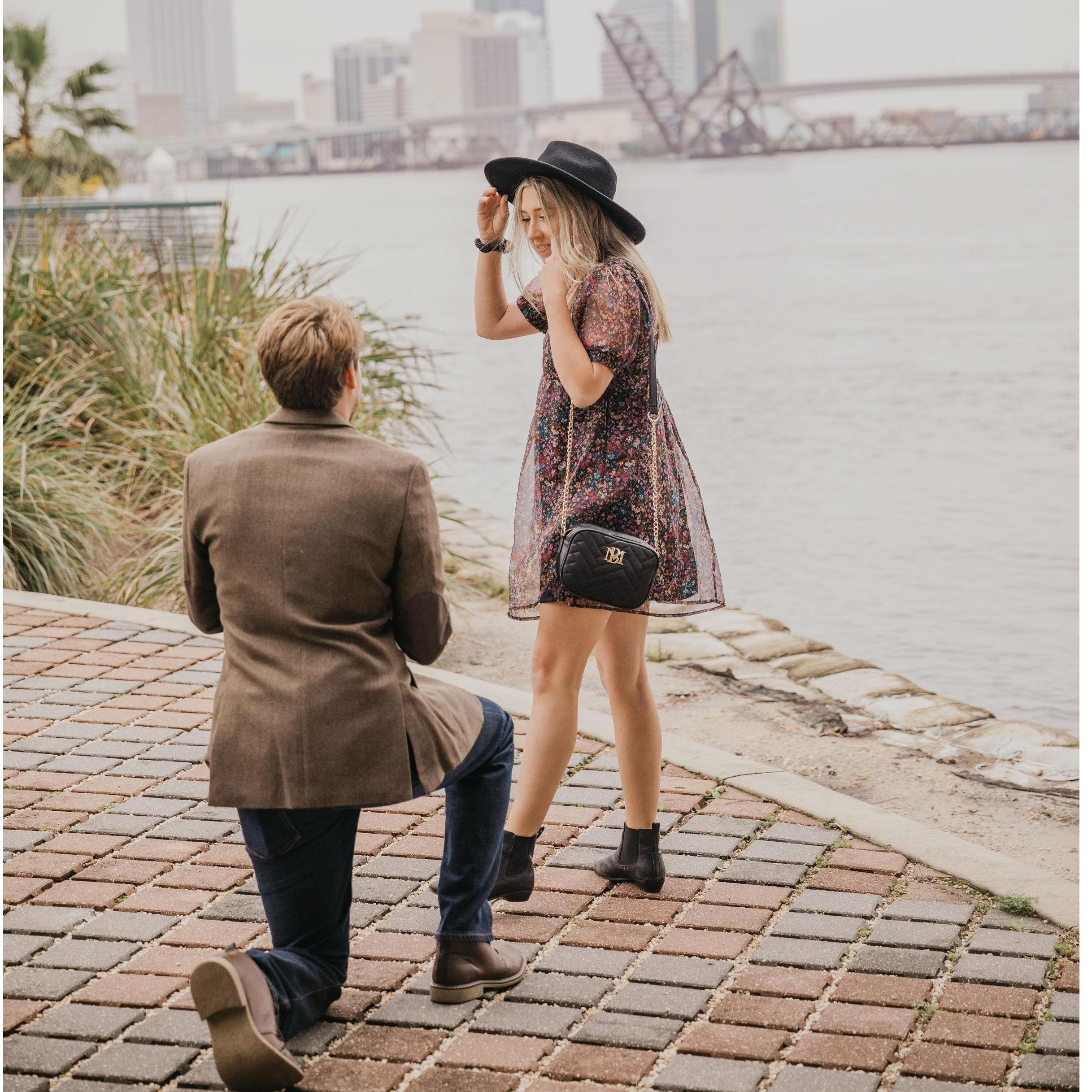 I turned around to see my best friend on one knee!