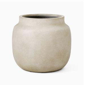 Ronan Ficonstone Indoor/Outdoor Planters (Large - 21.3"D x 18.1"H) - Alabaster