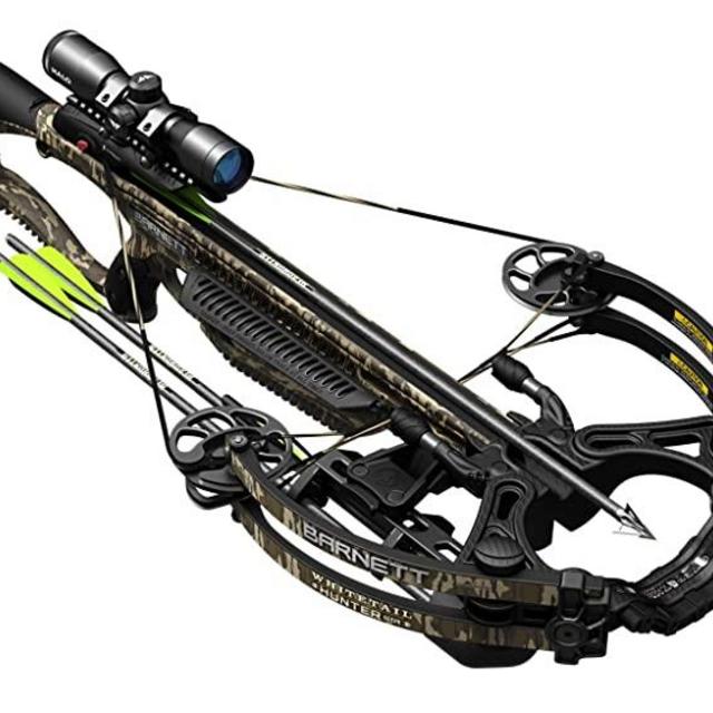 Barnett Whitetail Hunter STR Mossy Oak Bottomland Crossbow with Standard 4x32 Scope and Arrows