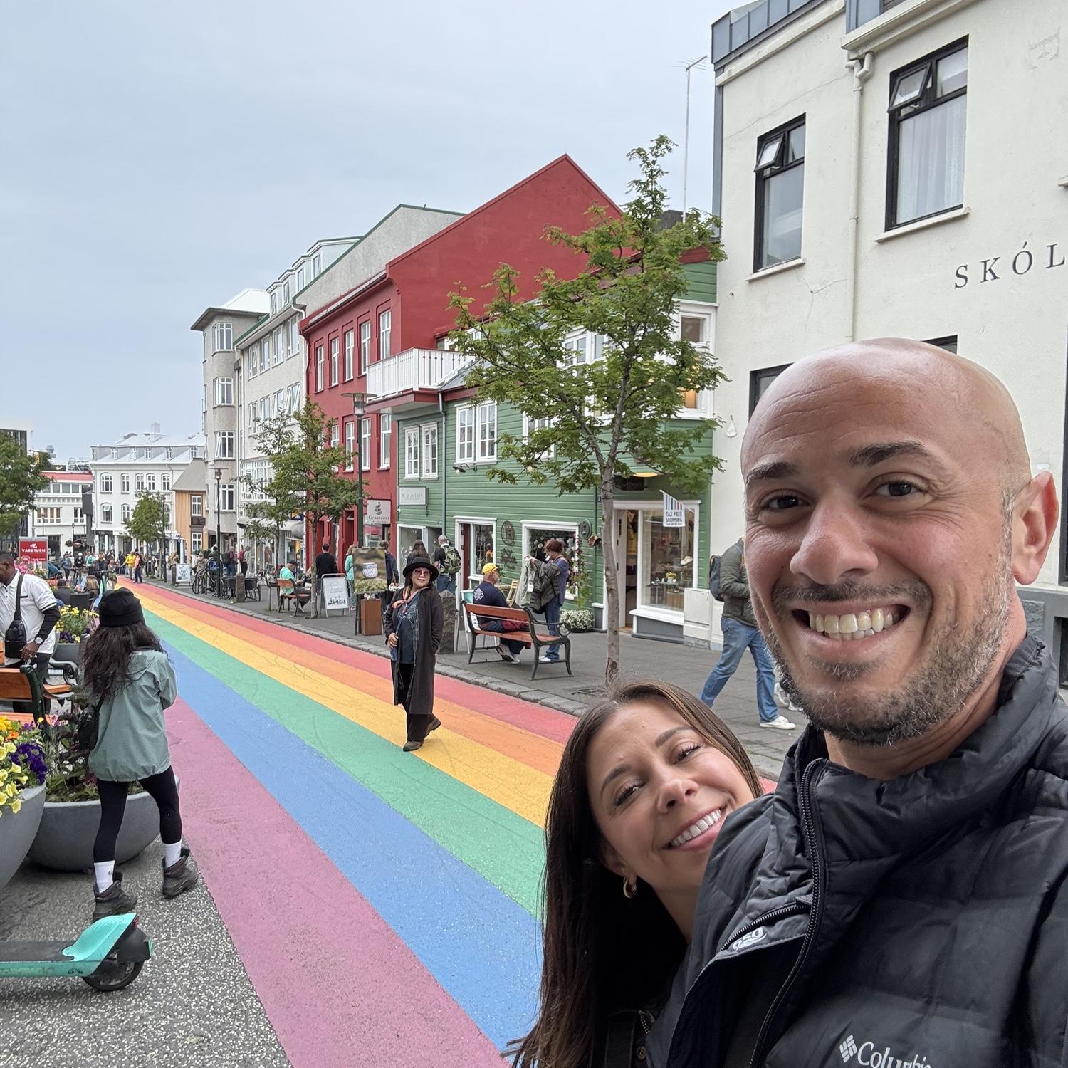 Jet lagged and powering through the streets in Reykjavik Iceland