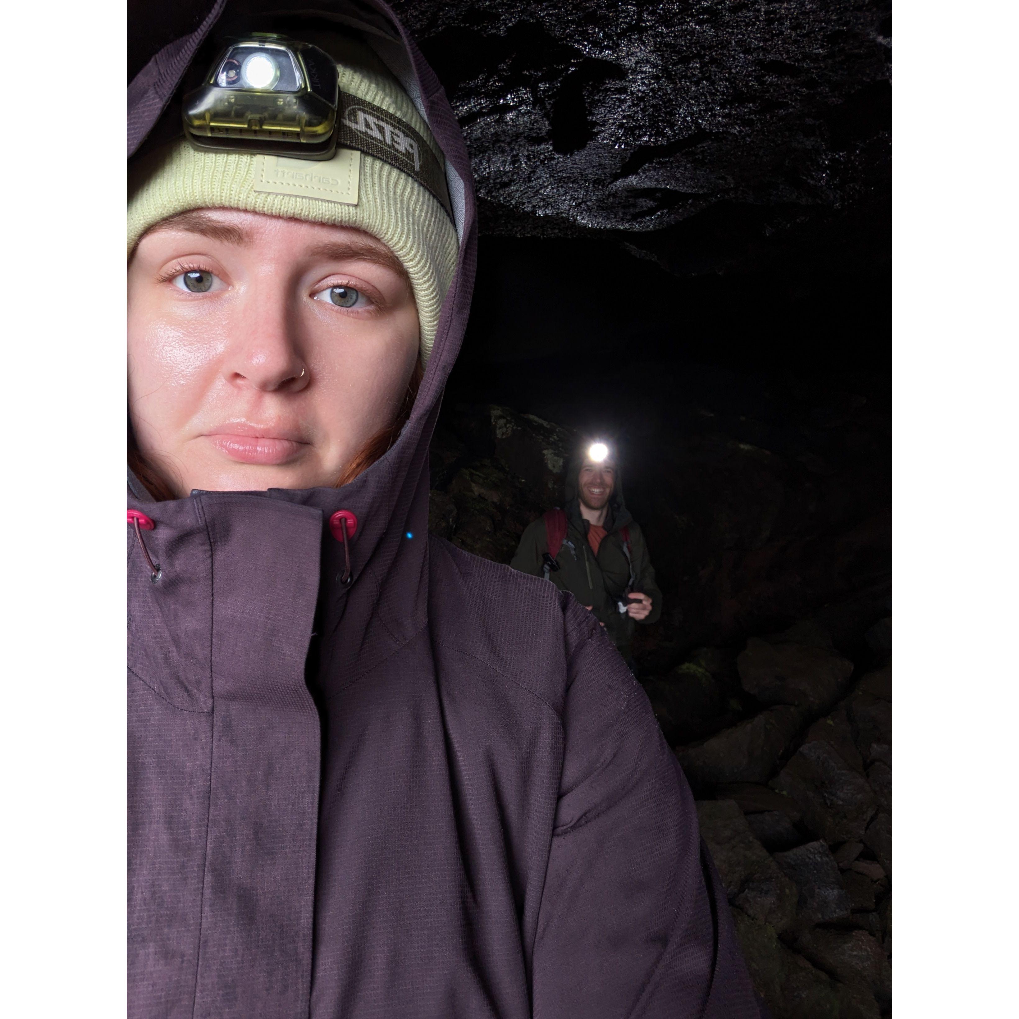 Rogue caving in Iceland
