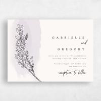 Purple Wedding Invitation - Lorraine Landscape