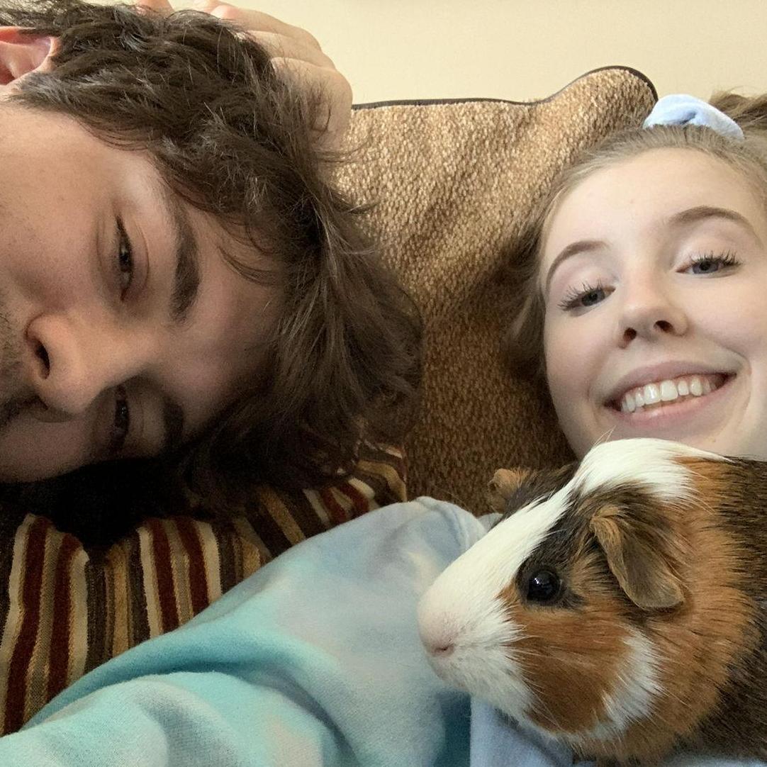 Caroline and Andrew adopt Turtle, December 2020