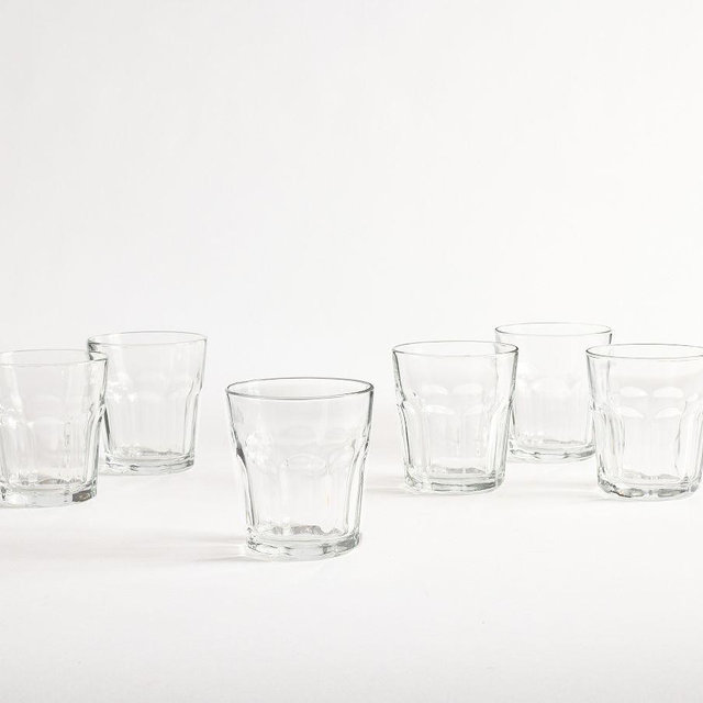 Café Casual Short Drinking Glasses, Set of 6 - Clear