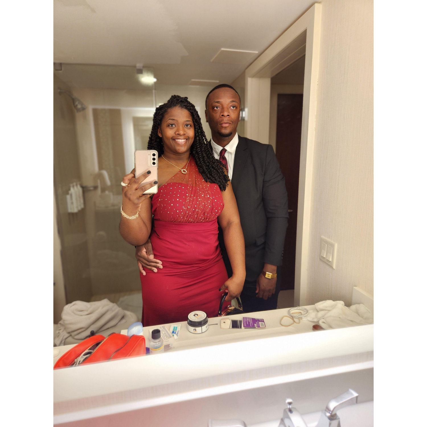 We clean up nice!!!...but didn't clean up that bathroom...oops lol