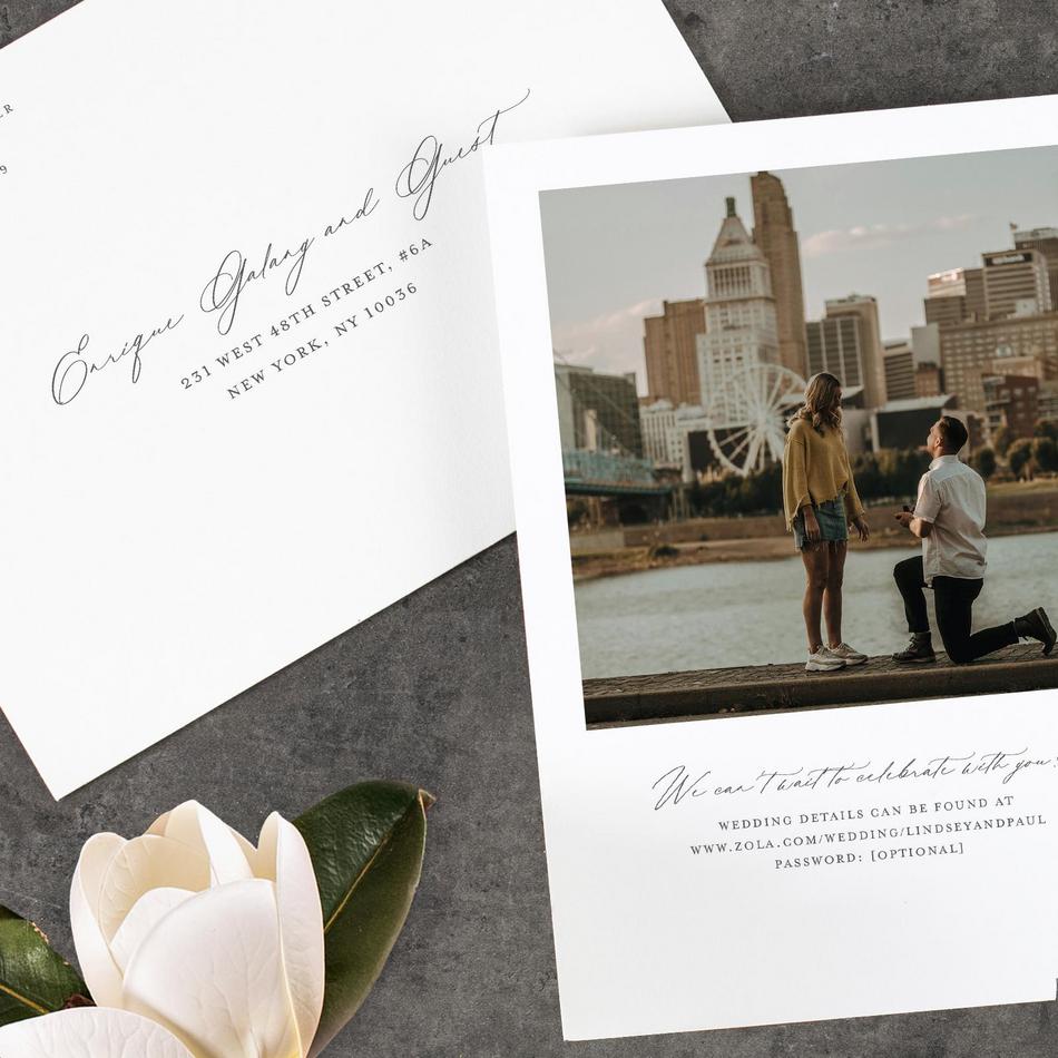 Zola Wedding Invitations Richmond Portrait