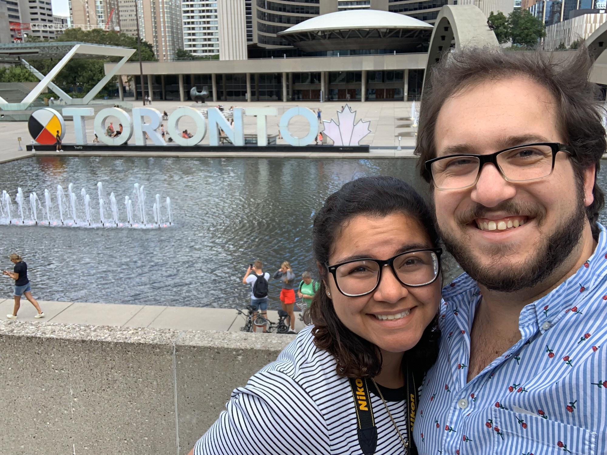 Visiting one of our favorite cities, Nathan Phillips Square, Toronto, August 2019