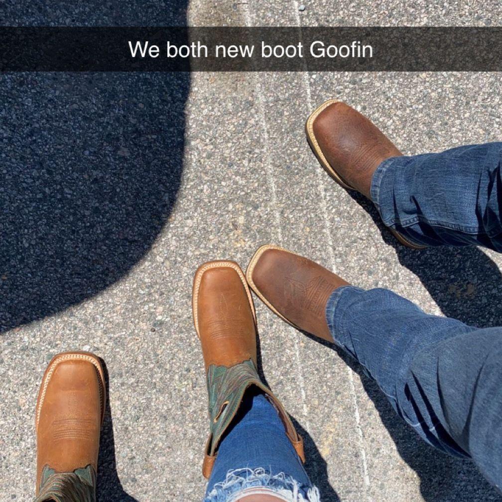 I made Conrad get his first pair of cowboy boots