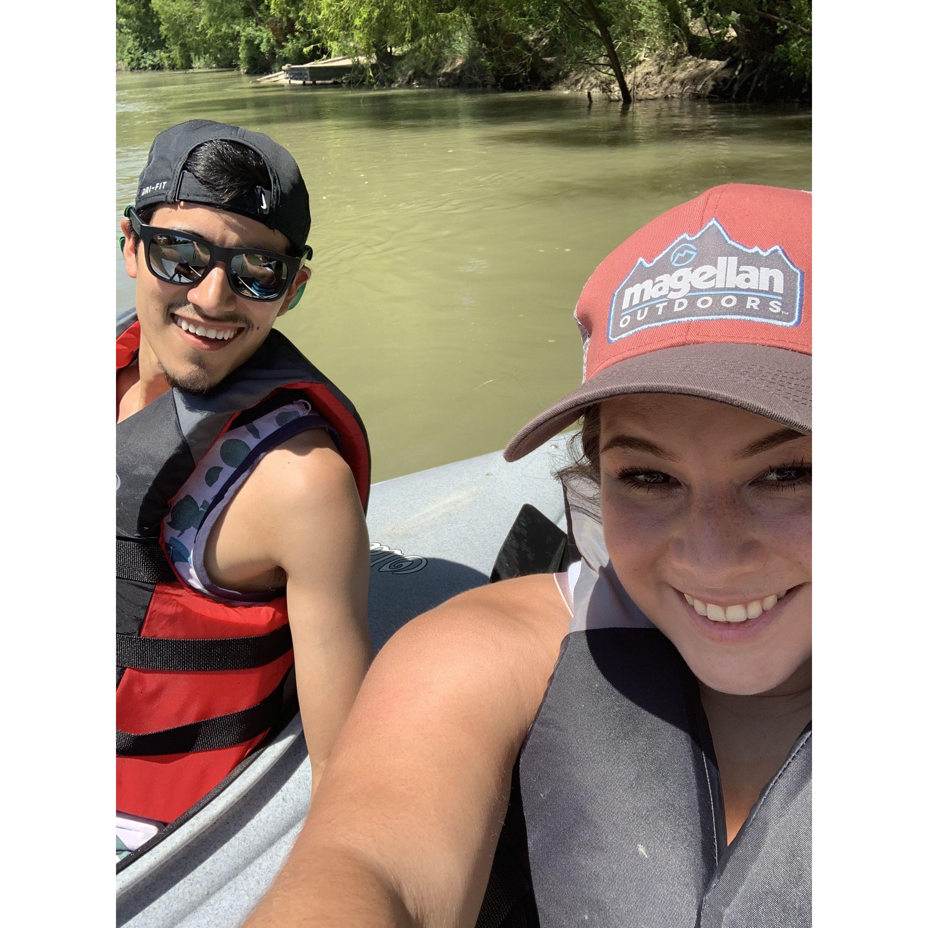 Kayaking the Guadalupe River. July 2019