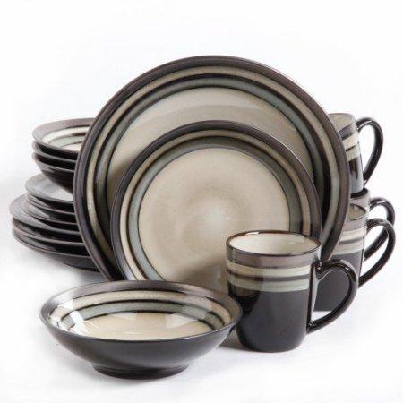 Gibson Lewisville 16pc Dinnerware Set - Gray