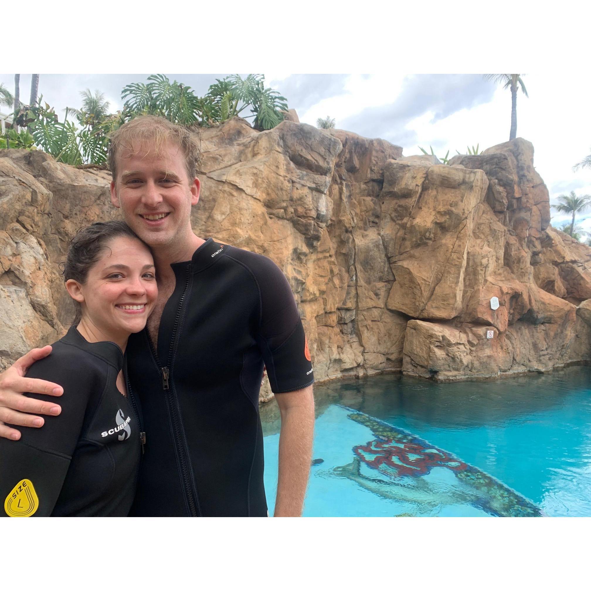 Michael's first time scuba diving!