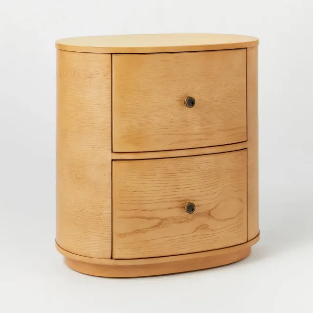 2 Drawer Nightstand Natural Wood - Threshold™ designed with Studio McGee