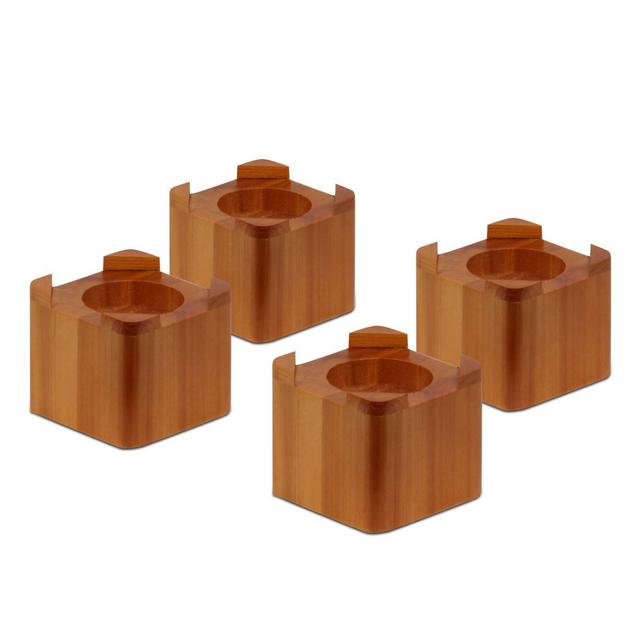 Honey-Can-Do® Wood Bed Lifts in Maple (Set of 4)